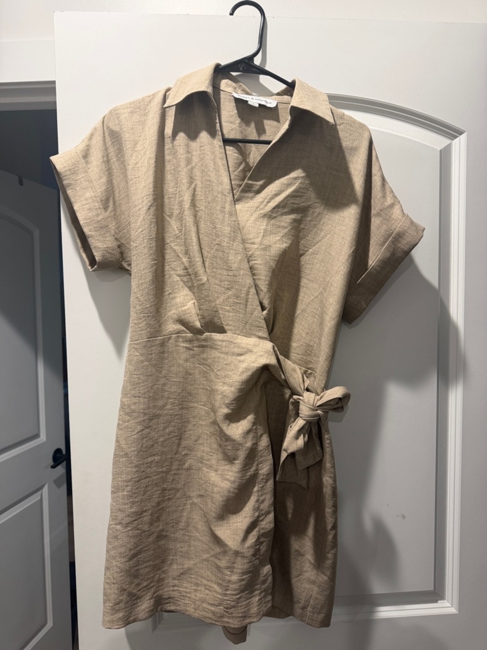 Tie-Waist Linen Blend Romper